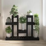 vidaXL Suport pentru plante, negru, 104, 5x25x77, 5cm, lemn masiv de pin (822101)