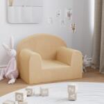 vidaXL Canapea pentru copii, crem, pluș moale (341788) Canapea