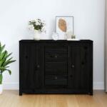 vidaXL Servantă, negru, 100x35x74 cm, lemn masiv de pin (814568) Comoda
