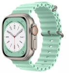 Alphajack Apple Watch 4/5/6/7/8/SE (38/40/41mm) óceán szilikon óraszíj türkiz Alphajack