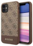 GUESS Husa Husa de protectie Guess din Plastic - TPU pentru Apple Iphone 11 - 4G Stripe, Maro (GUHCN61G4GLBR) - pcone