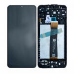 Samsung A136B, A136U Galaxy A13 5G előlap keret, lcd kijelző és érintőpanel, fekete (gyári)
