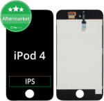 Apple Ecran LCD pentru iPod Touch (4th Gen), Black, Sticlă tactilă cu ramă, Black