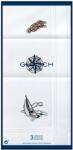 GUASCH NAVY férfi pamut zsebkendők, 3 db Fehér / White 43 x 43 cm-es Ajándékdobozban 3 db