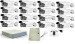 Hikvision Kit complet 16 camere supraveghere exterior Hikvision 1080P 40 m IR (201801014819)