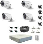 Hikvision Kit complet - Sistem Supraveghere Video UltraHD HIKVISION - 4 camere 5MP - HDD si accesorii (kit4cam5mpfull)