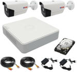 Rovision Sistem supraveghere video 2 camere Rovision oem Hikvision 2MP, Full HD, 2.8mm, IR 40m, DVR 4Canale video 4MP, lite, accesorii si hard incluse (33047-)