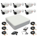 Rovision Sistem supraveghere 6 camere Rovision oem Hikvision 2MP full hd, DVR 8 canale, accesorii si hard incluse (33153-) - antivandal