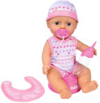 Simba Toys New Born Baby cu olita si bavetica roz (S105037800-LPI) Papusa
