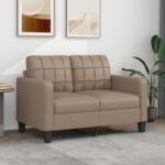 vidaXL Canapea cu 2 locuri, cappuccino, 120 cm, piele ecologică (348648) Canapea