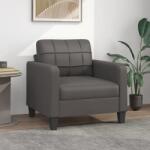 vidaXL Canapea de o persoană, gri, 60 cm, piele ecologică (348640) Canapea