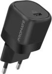 Promate Зарядно 220V ProMate, POWERPORT-25, 25W Power Delivery USB-C Wall Charger Adaptive Fast Charging Power Delivery Surge Protection Automatic Voltage Regulation, Черен