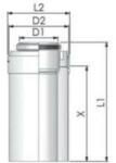 Tricox PPs/Alu cső 110/160mm, hossz 1000 mm Átmerő Ø110/160 mm, PACS057