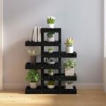 vidaXL Suport pentru plante, negru, 85x25x109, 5 cm, lemn masiv de pin (822091) - comfy