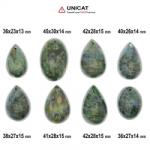  Pandantiv Fucsit si Rubin Gaura 36-45 x 23-30 x 13-15 mm - Unicat