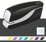 Leitz Capsator electric, WOW NeXXt Series, cu baterii, 10 coli, negru metalizat, Leitz E55661095 (55661062)