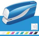 Leitz Capsator electric, WOW NeXXt Series, cu baterii, 10 coli, albastru metalizat, Leitz E55661036 (55661036)