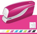 Leitz Capsator electric, WOW NeXXt Series, cu baterii, 10 coli, roz metalizat, Leitz E55661023 (E55661023)