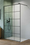 Radaway NES Black Walk-in Factory zuhanyfal 80x200 átlátszó üveg/fekete keret 10013080-54-55 (10013080-54-55)