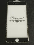 Apple 7 Plus / 8 Plus (5, 5") előlapi üvegfólia, 3D, fekete-ezüst, Diamond - gsmlive