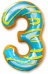  Óriás szám fólia lufi - Fánk - 3