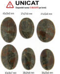  Cabochon Eclogit Natural - Oval - 37-45 x 24-32 x 5-7 mm - 1 Buc