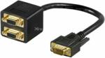 GOOBAY Adapter VGA elosztó aranyozott Goobay 93263 vga apa-2 vga anya (93263)