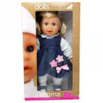 Dolls World Emma puha fésülhető baba 41 cm