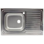 Zinox Chiuveta inox Zilan ZLN3736 80x50cm - cuva stanga, tratament anticalcar, design modern (ZLN3736ST) Chiuveta