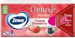 Zewa Deluxe 3 rétegű Papír zsebkendő - Creamy Strawberry 90db (7322540047011)