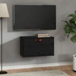 vidaXL Dulap de perete, negru, 60x30x35 cm, lemn masiv de pin (818354) Raft