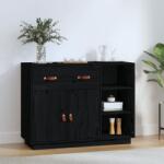 vidaXL Servantă, negru, 98, 5x40x75 cm, lemn masiv de pin (820141) Comoda