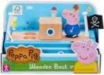 Peppa Pig Set barca din lemn cu figurina, Peppa Pig
