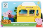 Peppa Pig Set figurina cu camper din lemn, Peppa Pig