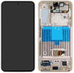 Samsung S901 Galaxy S22 5G Előlap keret+LCD Kijelző+Érintőüveg, Violet, Lila (GH82-27520F, GH82-27521F) Service Pack