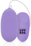  Ou Vibrator LUV EGG XXL, Remote Control, 10 Moduri Vibratii, 3 Intensitati, Silicon, USB, Mov