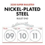Fender 733250403 - Super BulletŽ Strings, Nickel Plated Steel, Bullet End, 3250L Gauges . 009-. 042, (6) - FEN019