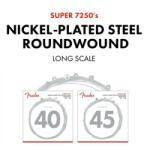 Fender 737250405 - 7250 Bass Strings Set Nickel Plated Steel Long Scale 7250ML . 045-. 100 Gauges - FEN042