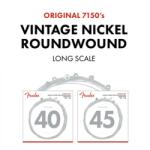 Fender 737150405 - Original 7150 Bass Strings Set Pure Nickel Roundwound Long Scale 7150ML . 045-. 100 Gauges - FEN039