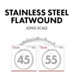 Fender 739050403 - Stainless 9050's Bass Strings Set Stainless Steel Flatwound 9050L . 045-. 100 Gauges - FEN049
