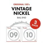 Fender 730150309 - Original 150 Guitar Strings Set Pure Nickel Wound Ball End 150L . 009-. 042 Gauges 3-Pack - FEN004