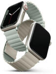 Uniq Revix Band Apple Watch 45mm / 44mm / 42mm / Ultra 49mm kifordítható mágneses szilikon szíj - bézs