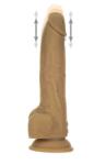 Naked Addiction Realisztikus lökő dildó távirányítóval, 23 cm