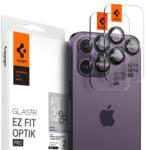 Spigen Optik. Tr 2x sticla temperata pentru camera iPhone 14 Pro / 14 Pro Max, negru (AGL05205)