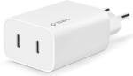 Ttec SmartCharger Duo hálózati töltő kettős USB-C csatlakozással 40W - fehér (2SCS27B)