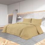 vidaXL Set cu husă de pilotă, gri taupe, 200x200 cm, microfibră (135986) Lenjerie de pat