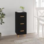 vidaXL Servantă, negru, 34, 5x34x90 cm, lemn compozit (812340) Comoda