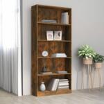 vidaXL Bibliotecă 5 niveluri stejar fumuriu 80x24x175 cm lemn compozit (815393) Biblioteca