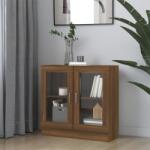 vidaXL Dulap cu vitrină, stejar maro, 82, 5x30, 5x80 cm, lemn prelucrat (815617) Biblioteca