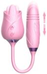 Martinella Double Tongue Cliris Stimulator and Thrusting Egg Pink Vibrator
